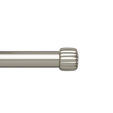 Single Curtain Rods | color: Nickel-Steel | size: 66-120" (168-305 cm) | diameter: 1" (2.5 cm)